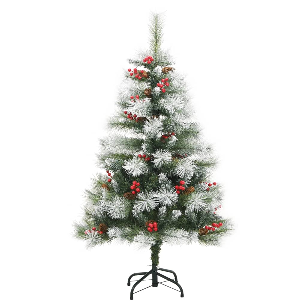 Albero Natale Artificiale Incernierato con Pigne e Bacche 150cm 357711