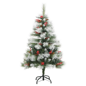 Albero Natale Artificiale Incernierato con Pigne e Bacche 150cm 357711