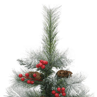 Albero Natale Artificiale Incernierato con Pigne e Bacche 150cm 357711