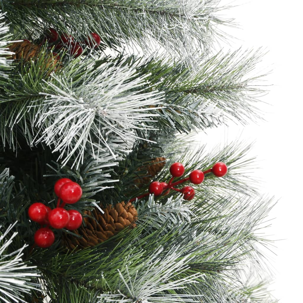 Albero Natale Artificiale Incernierato con Pigne e Bacche 150cm 357711