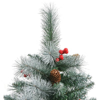 Albero Natale Artificiale Incernierato con Pigne e Bacche 180cm 357712