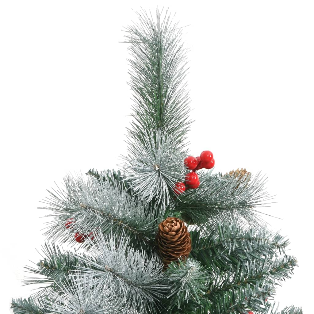 Albero Natale Artificiale Incernierato con Pigne e Bacche 240cm 357714