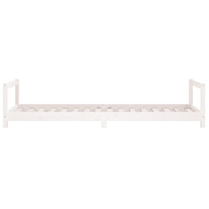 Giroletto per Bambini Bianco 80x200cm in Legno Massello di Pino 834391