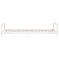 Giroletto per Bambini Bianco 90x200cm in Legno Massello di Pino 834394