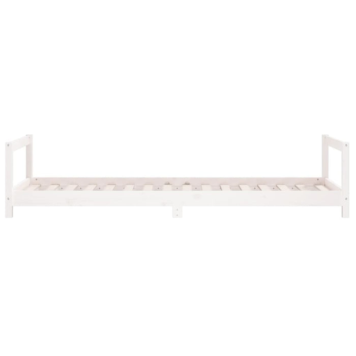 Giroletto per Bambini Bianco 90x200cm in Legno Massello di Pino 834394