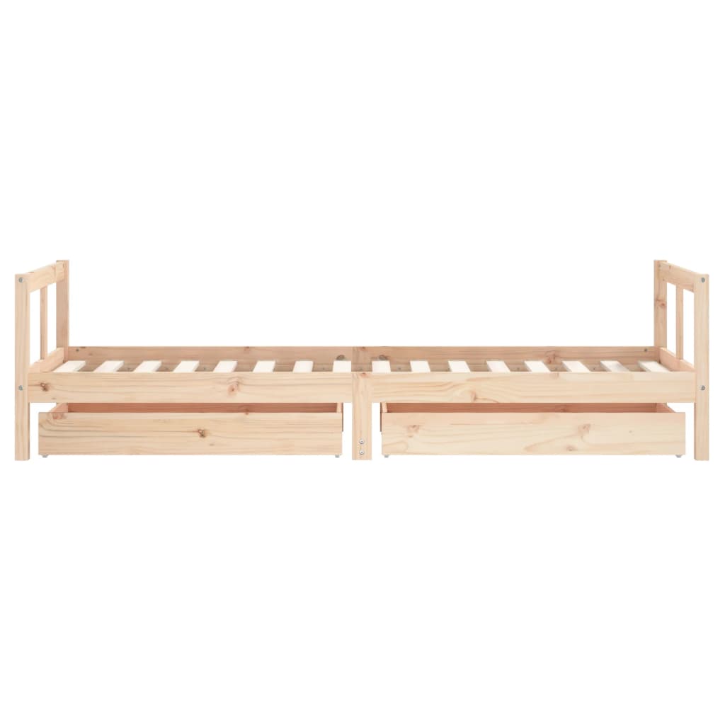 Giroletto Bambini con Cassetti 80x200 cm Legno Massello di Pino 834405