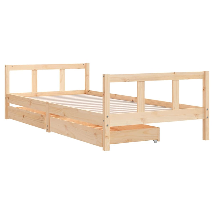 Giroletto Bambini con Cassetti 90x200 cm Legno Massello di Pino 834408