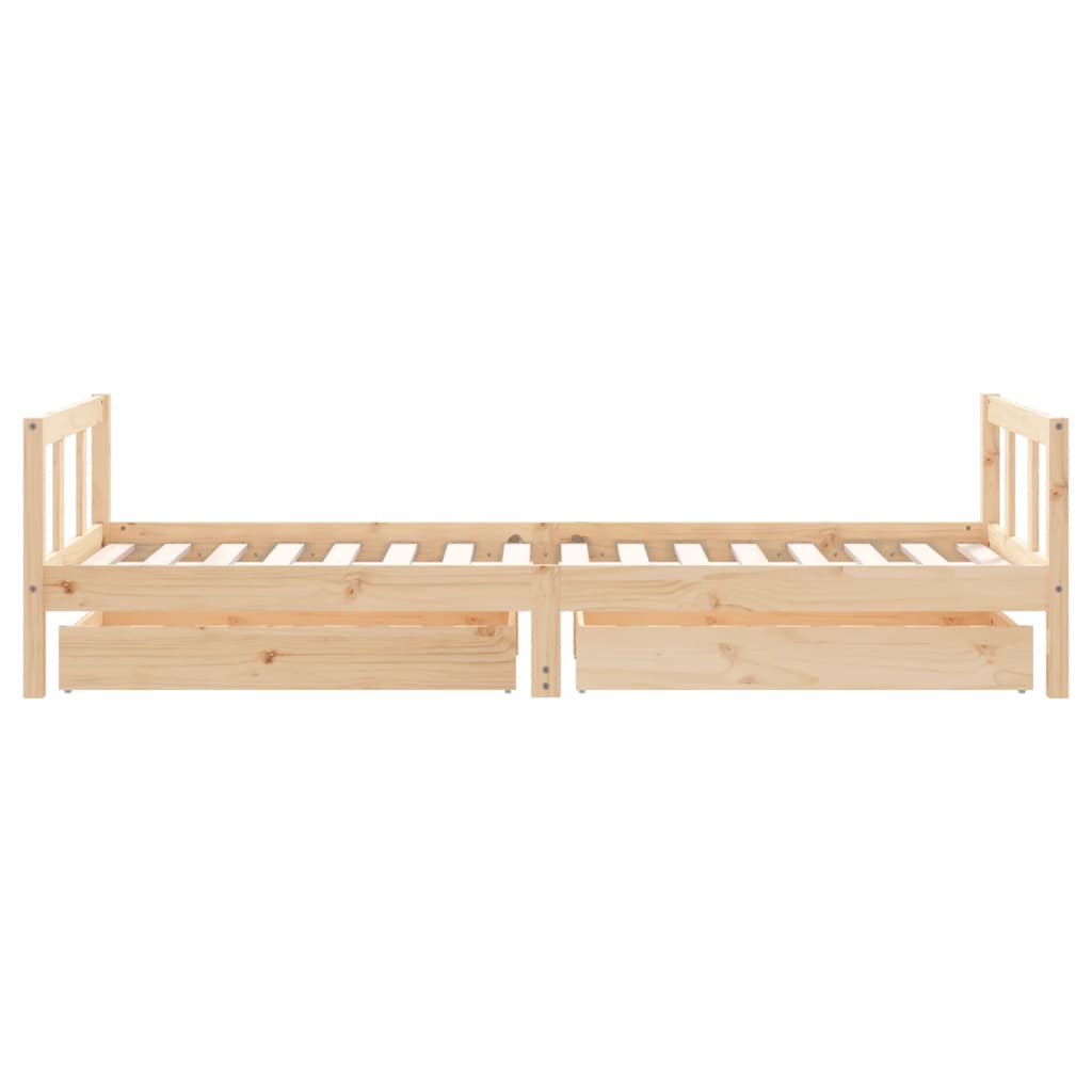 Giroletto Bambini con Cassetti 90x200 cm Legno Massello di Pino 834408