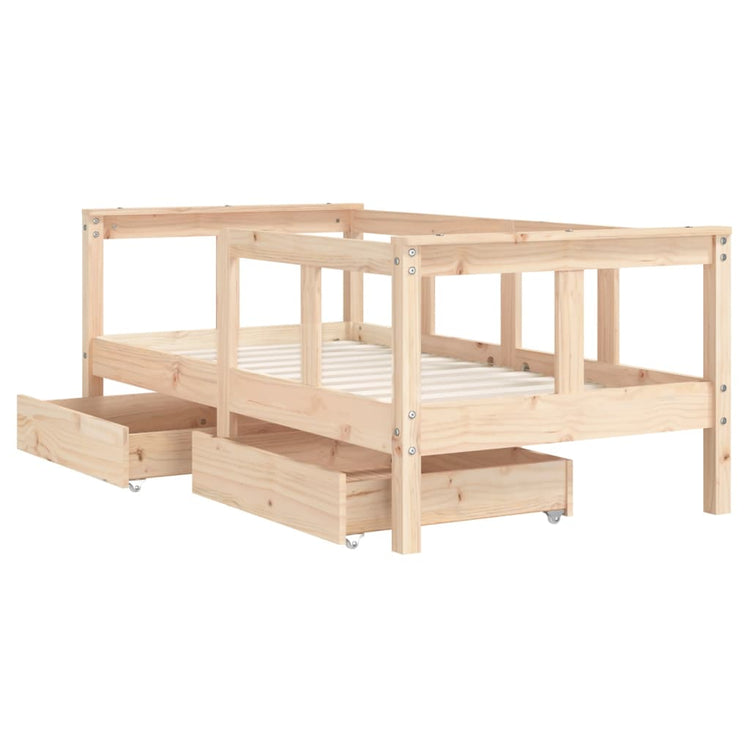 Giroletto Bambini con Cassetti 70x140 cm Legno Massello di Pino 834411