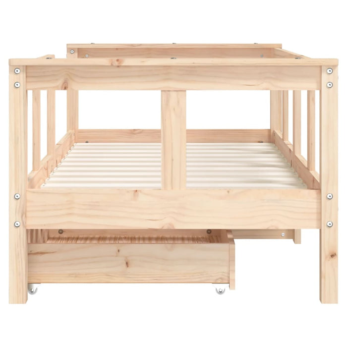 Giroletto Bambini con Cassetti 70x140 cm Legno Massello di Pino 834411