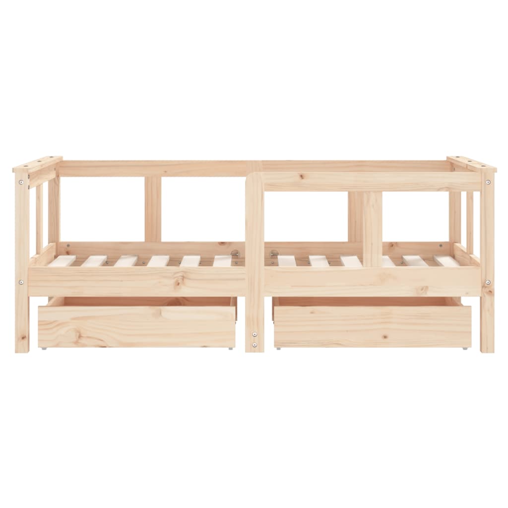 Giroletto Bambini con Cassetti 70x140 cm Legno Massello di Pino 834411