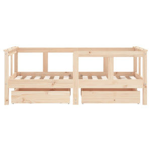 Giroletto Bambini con Cassetti 70x140 cm Legno Massello di Pino 834411