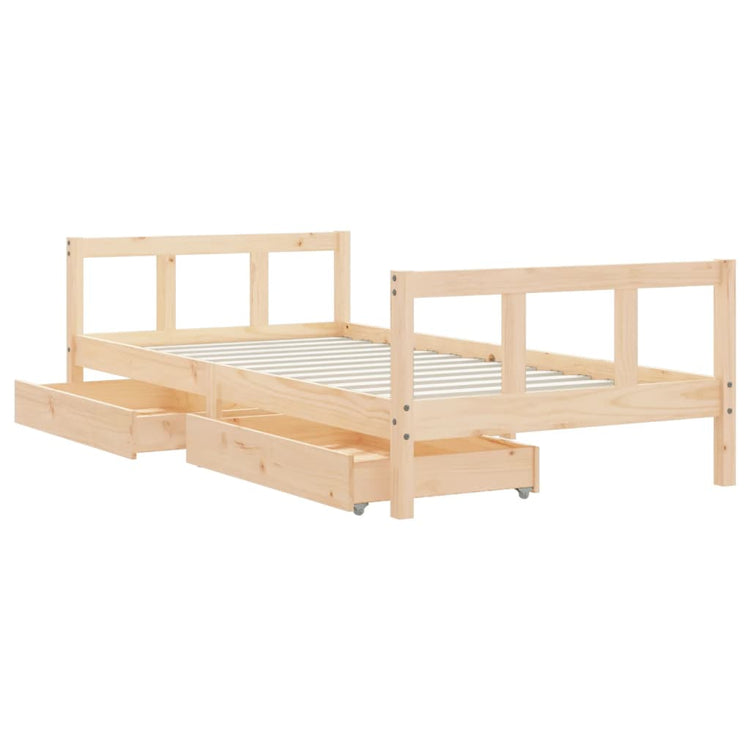 Giroletto per Bambini con Cassetti 90x190cm Legno Massello Pino 834417