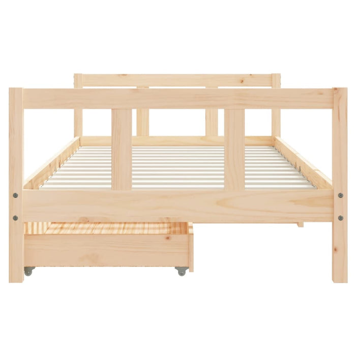 Giroletto per Bambini con Cassetti 90x190cm Legno Massello Pino 834417