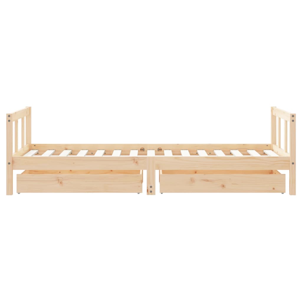 Giroletto per Bambini con Cassetti 90x190cm Legno Massello Pino 834417