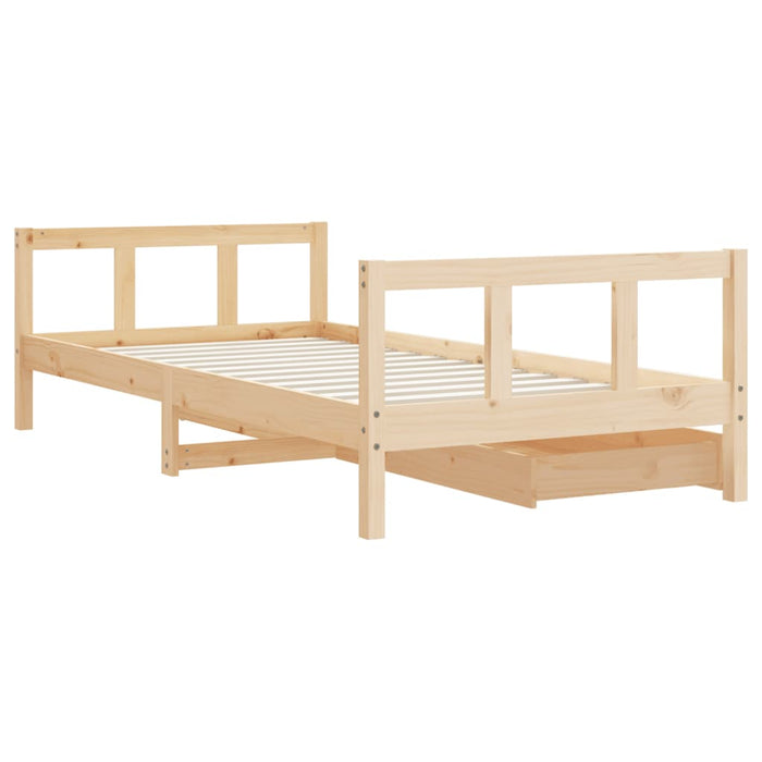 Giroletto per Bambini con Cassetti 90x190cm Legno Massello Pino 834417