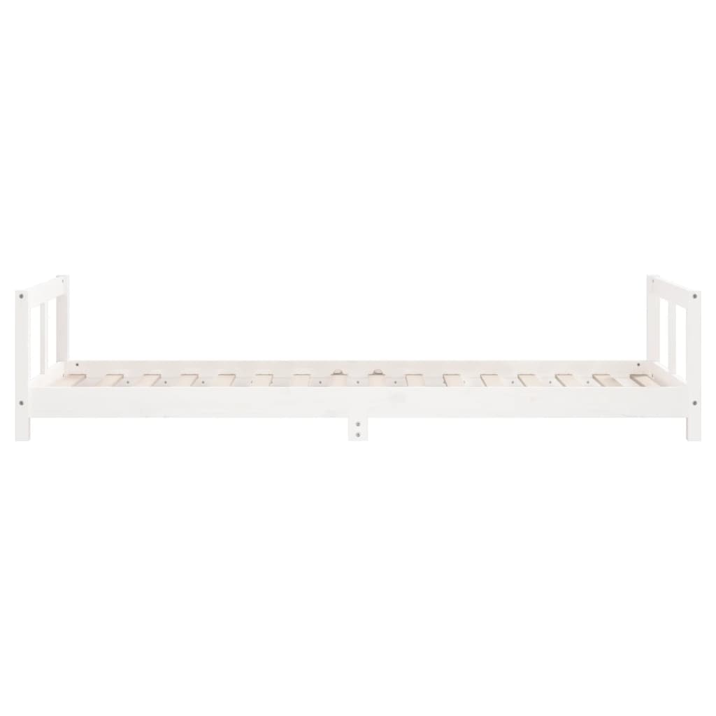 Giroletto per Bambini Bianco 80x200cm in Legno Massello di Pino 834421