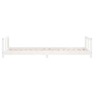 Giroletto per Bambini Bianco 80x200cm in Legno Massello di Pino 834421