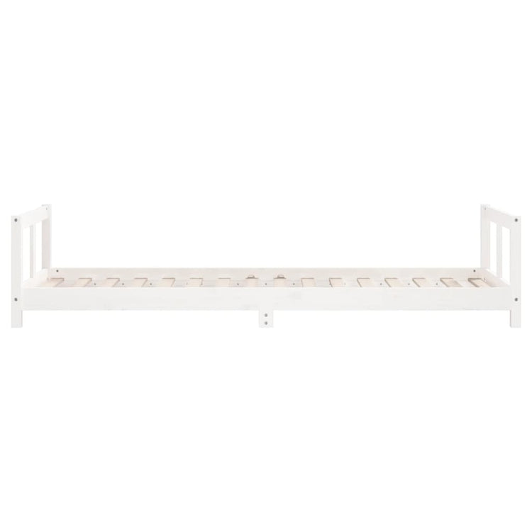 Giroletto per Bambini Bianco 80x200cm in Legno Massello di Pino 834421