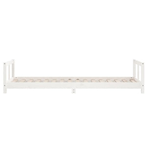 Giroletto per Bambini Bianco 90x200cm in Legno Massello di Pino 834424