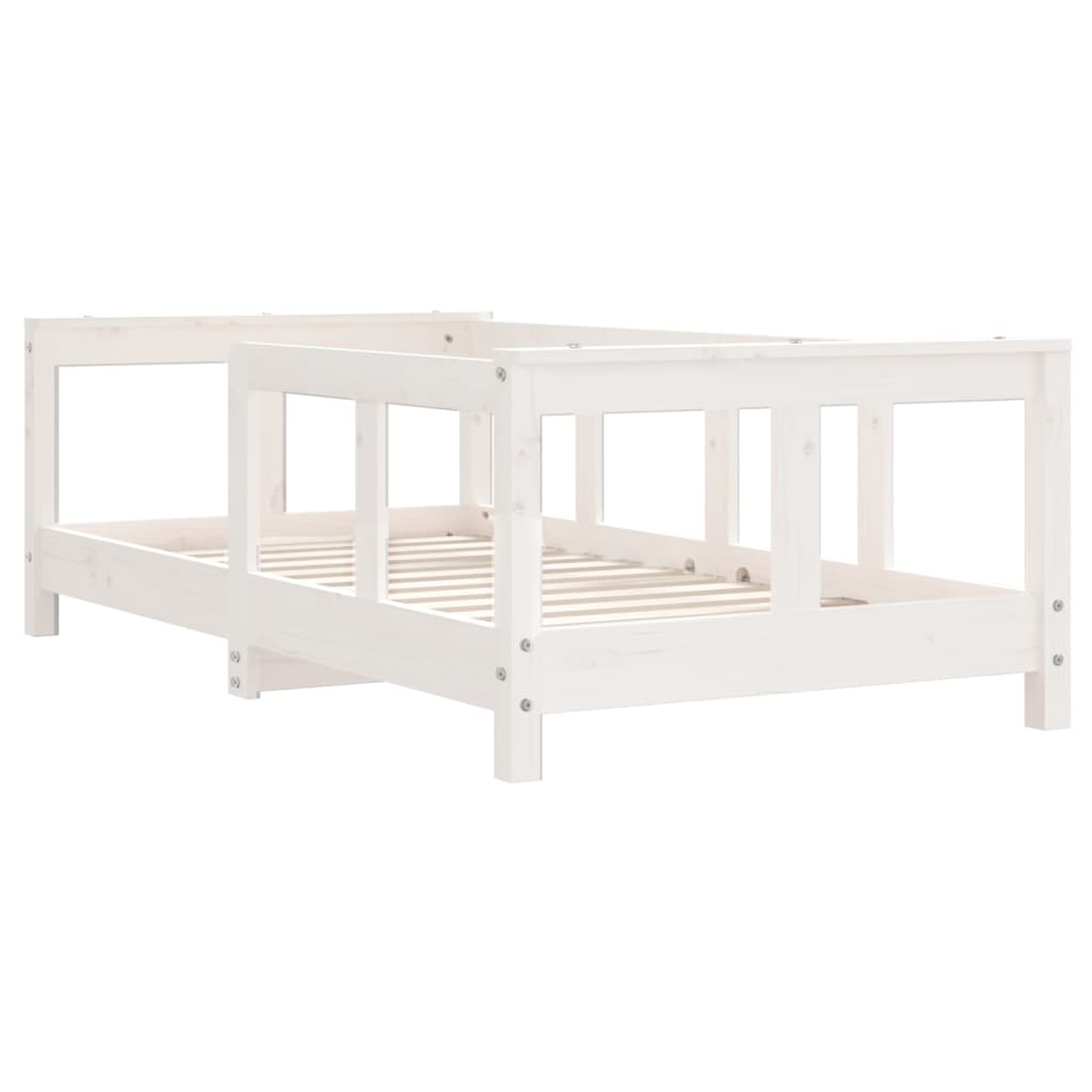 Giroletto per Bambini Bianco 70x140cm in Legno Massello di Pinocod mxl 127146