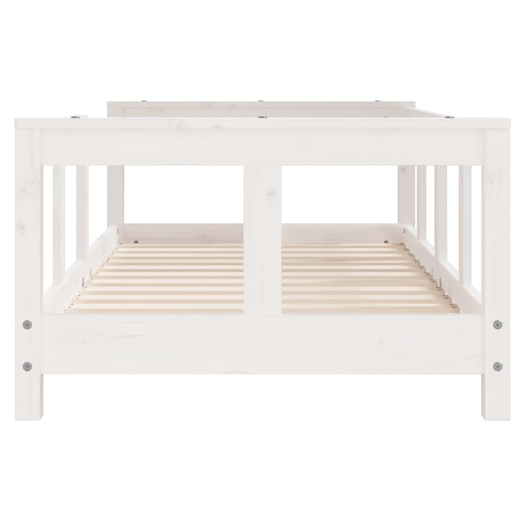 Giroletto per Bambini Bianco 70x140cm in Legno Massello di Pino 834427