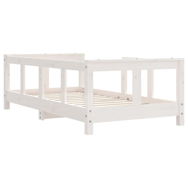 Giroletto per Bambini Bianco 70x140cm in Legno Massello di Pino 834427