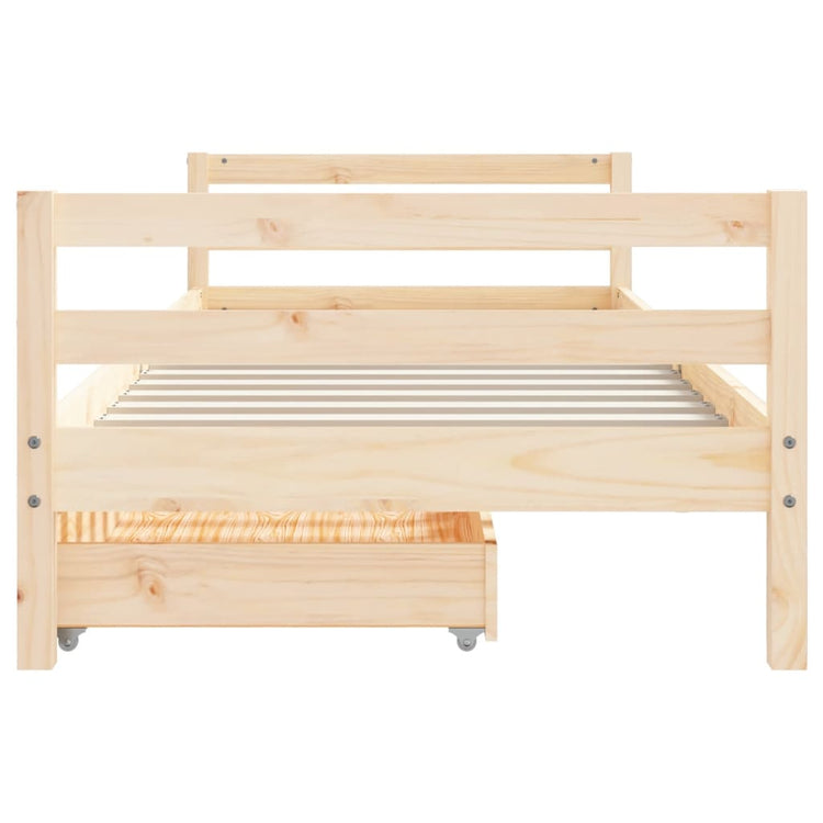 Giroletto Bambini con Cassetti 80x200 cm Legno Massello di Pino 834435