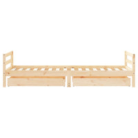 Giroletto Bambini con Cassetti 80x200 cm Legno Massello di Pino 834435