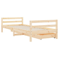 Giroletto Bambini con Cassetti 80x200 cm Legno Massello di Pino 834435