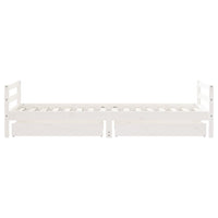 Giroletto Bambini con Cassetti Bianco 80x200cm Massello di Pino 834436