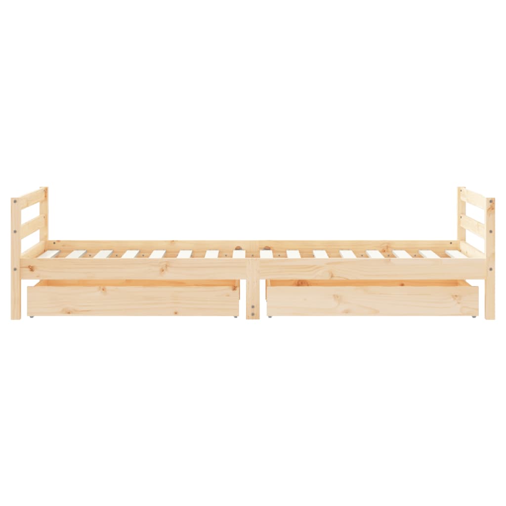 Giroletto Bambini con Cassetti 90x200 cm Legno Massello di Pino 834438