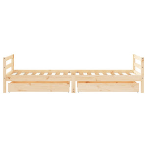 Giroletto Bambini con Cassetti 90x200 cm Legno Massello di Pino 834438