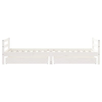 Giroletto Bambini con Cassetti Bianco 90x200cm Massello di Pino 834439