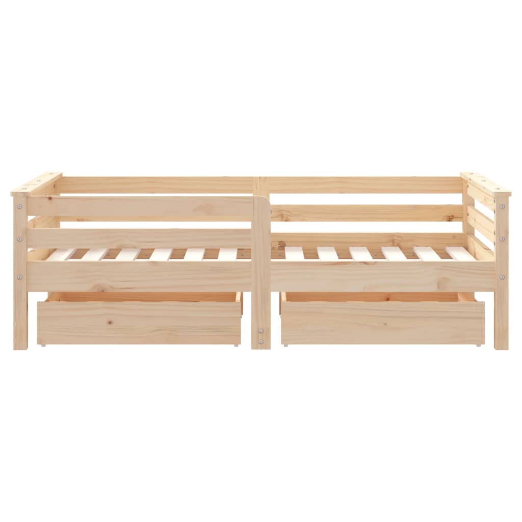 Giroletto Bambini con Cassetti 70x140 cm Legno Massello di Pino 834441