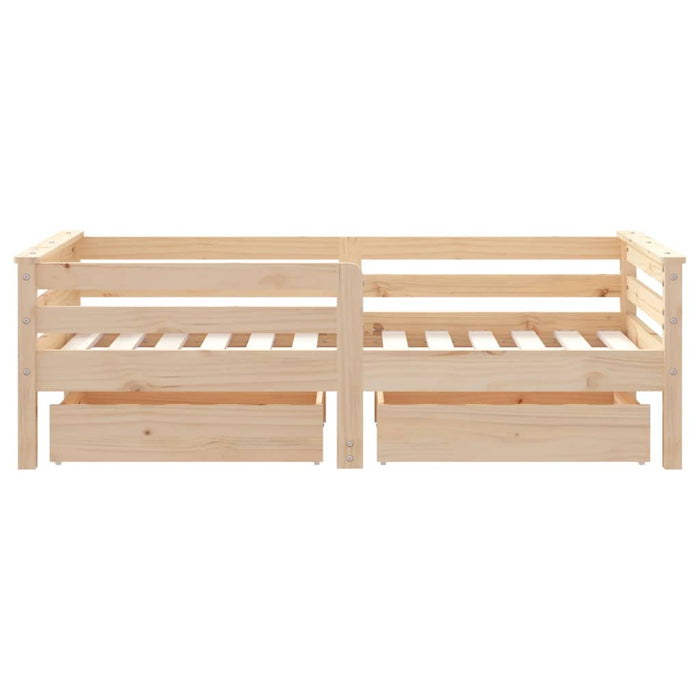 Giroletto Bambini con Cassetti 70x140 cm Legno Massello di Pino 834441