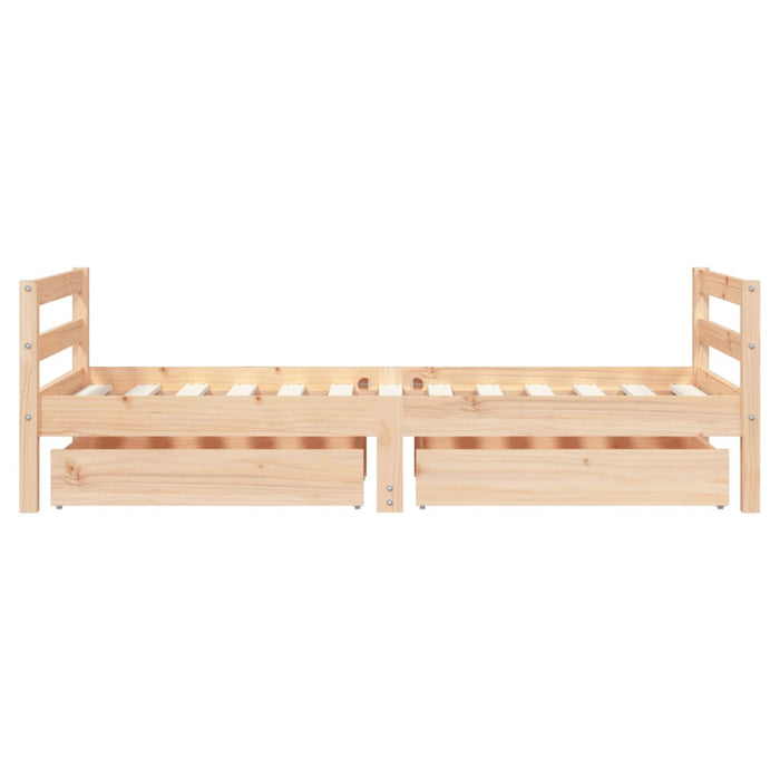 Giroletto per Bambini con Cassetti 80x160cm Legno Massello Pino 834444