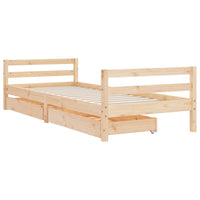 Giroletto per Bambini con Cassetti 90x190cm Legno Massello Pino 834447