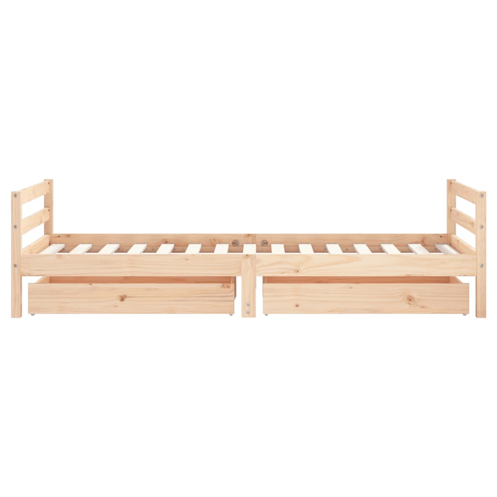 Giroletto per Bambini con Cassetti 90x190cm Legno Massello Pino 834447