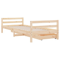 Giroletto per Bambini con Cassetti 90x190cm Legno Massello Pino 834447