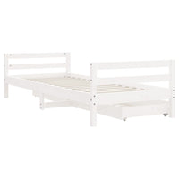 Giroletto Bambini con Cassetti Bianco 90x190 cm Massello Pino 834448