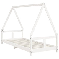 Giroletto per Bambini Bianco 80x200cm in Legno Massello di Pino 834451