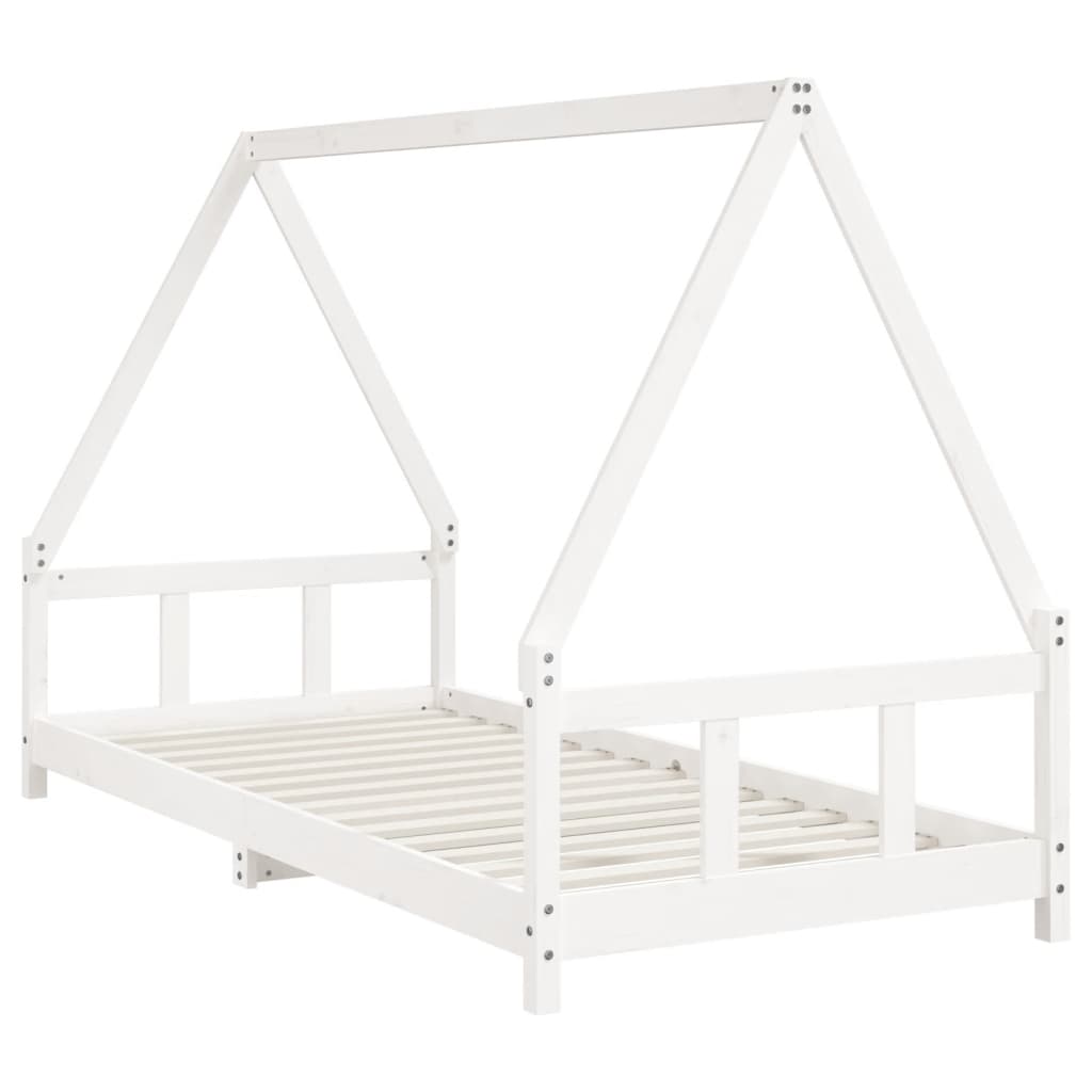 Giroletto per Bambini Bianco 90x200cm in Legno Massello di Pinocod mxl 79336