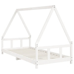 Giroletto per Bambini Bianco 90x200cm in Legno Massello di Pinocod mxl 79336