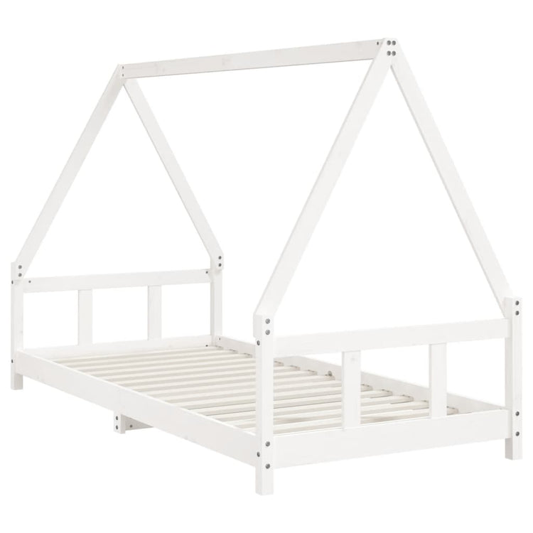 Giroletto per Bambini Bianco 90x200cm in Legno Massello di Pinocod mxl 79336