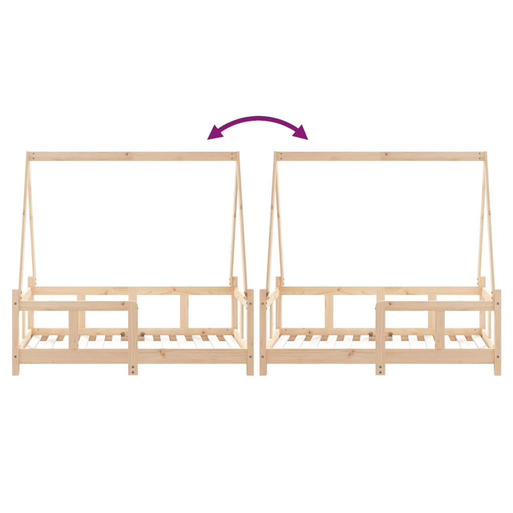 Giroletto per Bambini 70x140 cm in Legno Massello di Pino 834456