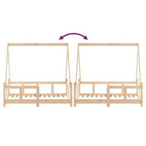 Giroletto per Bambini 70x140 cm in Legno Massello di Pino 834456