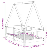 Giroletto per Bambini 70x140 cm in Legno Massello di Pino 834456