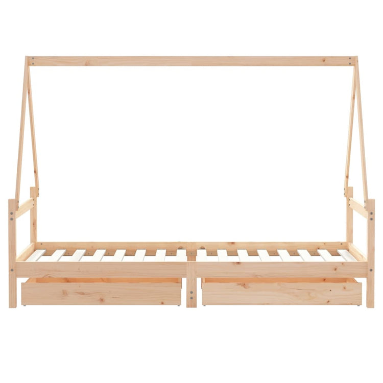 Giroletto Bambini con Cassetti 90x200 cm Legno Massello di Pino 834468