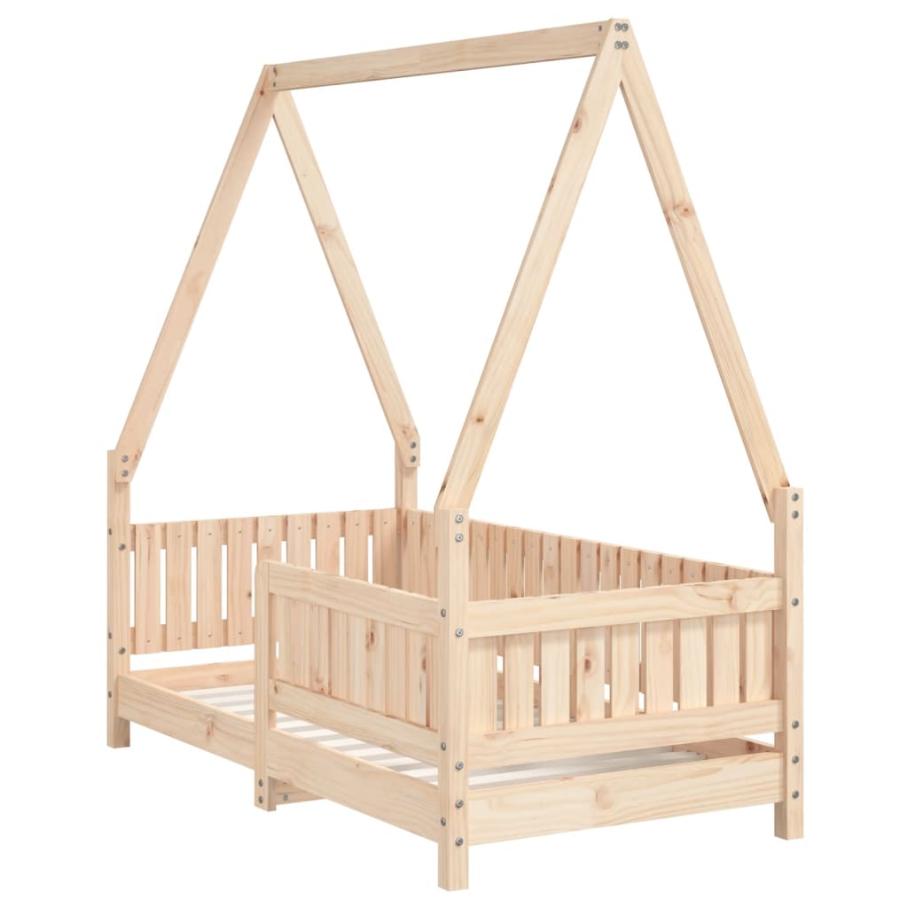 Giroletto per Bambini 70x140 cm in Legno Massello di Pino 834501